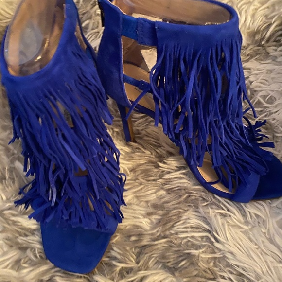 - Steve Madden Fringed Suede Heels - Picture 5 of 5